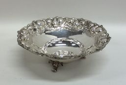 A Continental silver bonbon dish attractively deco