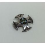 A Celtic silver brooch. Hallmarked to reverse. App