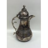 A novelty Turkish silver ewer of typical form with