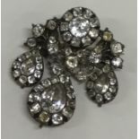 A Georgian silver and paste foil back brooch with