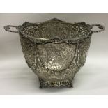 An attractive pierced Continental silver basket de