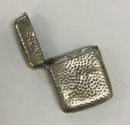 A Sterling silver hinged top vesta case. Approx. 2