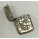 A Sterling silver hinged top vesta case. Approx. 2