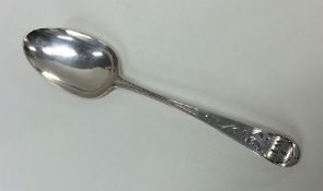 EXETER: A Georgian silver bright cut OE pattern ta