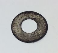 An unusual Jewish circular silver disc decorated w