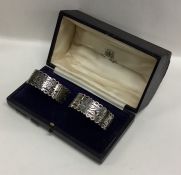 A good pair of Continental silver napkin rings con