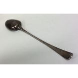 A Georgian silver Hanoverian pattern basting spoon