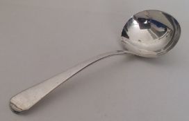 A Georgian silver OE pattern sauce ladle. London 1