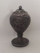A good quality Indian silver muffiniere decorated