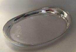 An unusual silver drink's tray with reeded rim. Lo