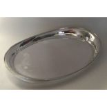 An unusual silver drink's tray with reeded rim. Lo