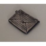 An engine turned silver stamp case. Approx. 5.4 gr