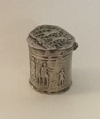 A 19th Century Dutch silver box decorated with fig