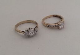 Two 9 carat multi-stone set rings. Approx. 4.2 gra
