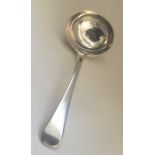 A Georgian silver OE pattern sauce ladle. London.