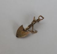 A high carat gold South African nugget brooch. App