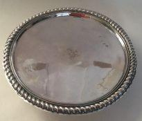A rare George I circular silver tazza with gadroon