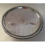 A rare George I circular silver tazza with gadroon