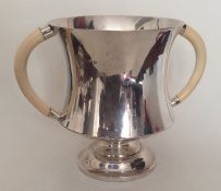 A large silver two handled trophy cup. Birmingham.