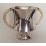 A large silver two handled trophy cup. Birmingham.