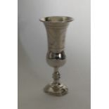 A silver engraved miniature Kiddush cup. Approx. 3