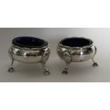 A good pair of Georgian silver salts. London 1756.