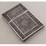 A Chinese silver filigree card case. Approx. 46 gr