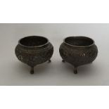 A pair of Continental silver salts. Approx. 86 gra