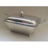 A good quality Georgian silver tureen with reeded