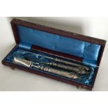 A Continental silver cased lobster set with cast h