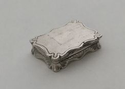 A Georgian silver hinged top vinaigrette. Birmingh