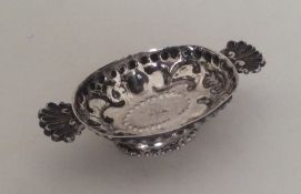 A Continental miniature silver brandy pan with scr