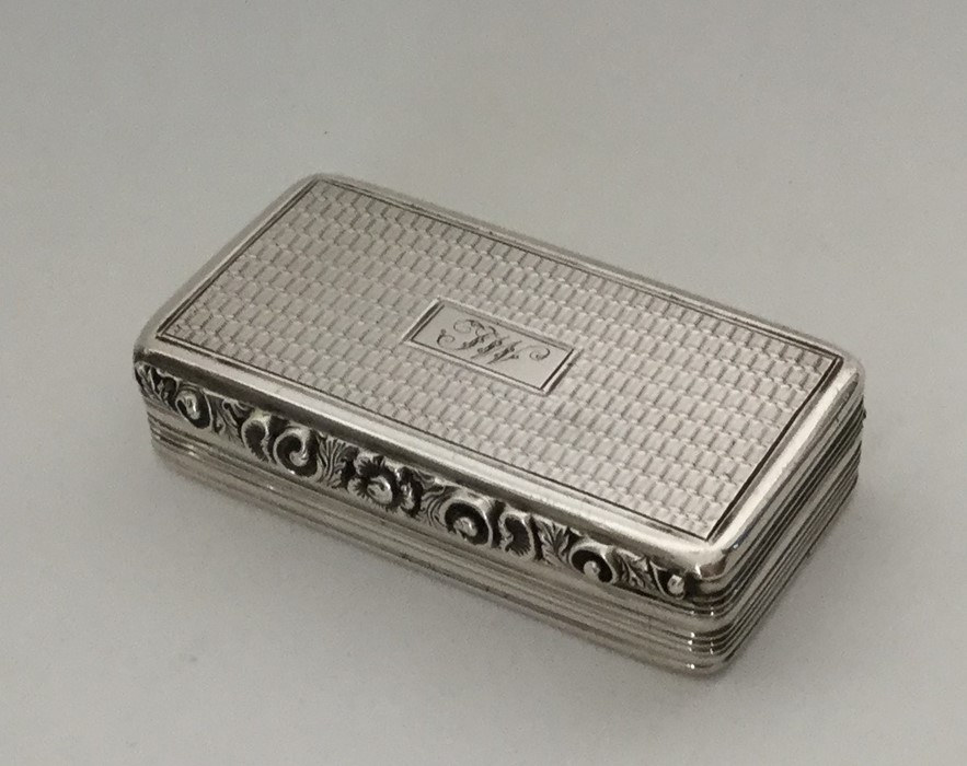 A good quality engine turned rectangular snuff box