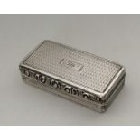 A good quality engine turned rectangular snuff box