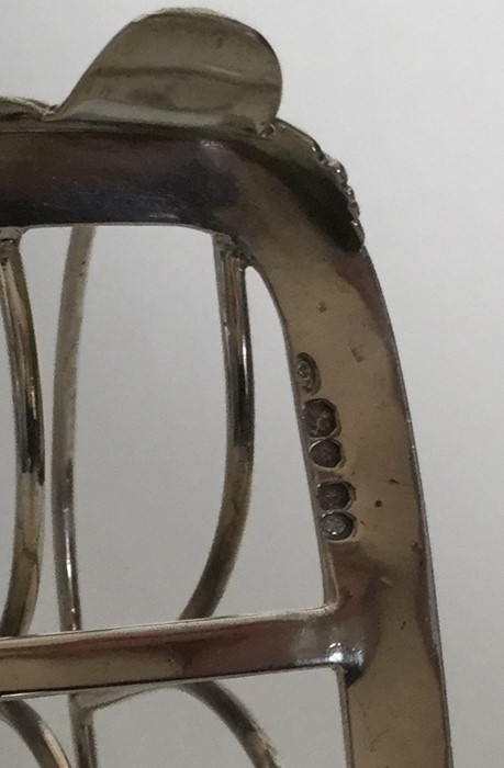 A good Georgian silver seven bar toast rack on scr - Image 2 of 2