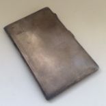 A heavy silver engine turned cigarette box. Birmin