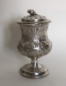 A Victorian silver chased pepper. London 1839. App