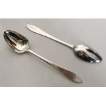 CORK: A pair of 18th Century Irish teaspoons. Appr