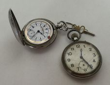 An Eastern silver open faced pocket watch by David