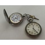 An Eastern silver open faced pocket watch by David