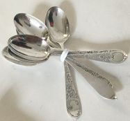 An attractive matched set of six coffee spoons. Lo