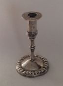 An Antique Continental silver miniature candlestic