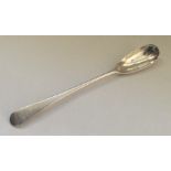 A Georgian silver OE pattern mustard spoon. London