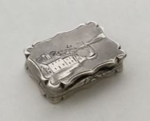 A rare Victorian silver vinaigrette attractively d