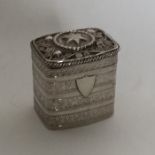 A 19th Century Dutch silver hinged top box with ro