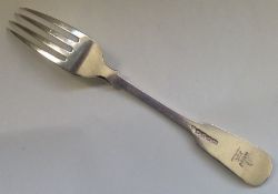 PAUL STORR: A Georgian silver fiddle pattern fork