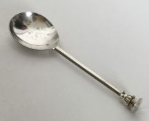 A small silver seal top tapering spoon. Sheffield.