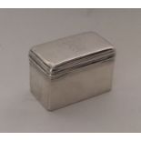 A good quality Georgian silver hinged top box with