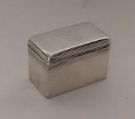 A good quality Georgian silver hinged top box with