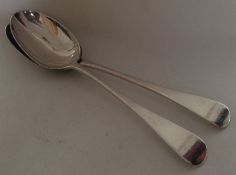 A pair of Victorian silver OE pattern tablespoons.